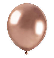 Повітряні кульки (13 см) 10 шт Італія, рожеве золото (хром)