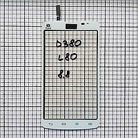 Тачскрин LG D380 D385 Optimus L80 сенсор для телефона белый