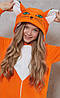 Кігурумі дитяча костюм піжама Лисиця лис фліс помаранчева (на зріст: 110,116,122,128 см), фото 5