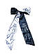 Стрічка Твіллі + гумка, шарфик-галстук "Чорне та біле", шарф-стрічка My Scarf, фото 4