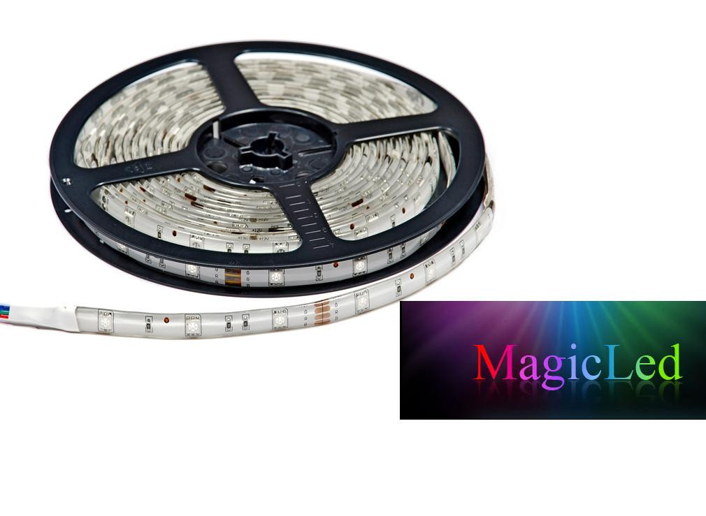 Светодиодная лента RGB Magicled 5050 30 LED 7,2W/m IP54 (в силиконе) - фото 2 - id-p278014750