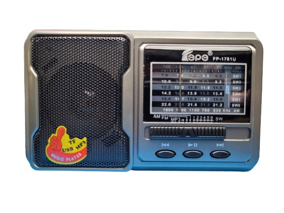 Портативний FM радіоприймач FEPE FP-1780U музичний плеєр Fm Am Sw1-6 8 діапазонів радіо