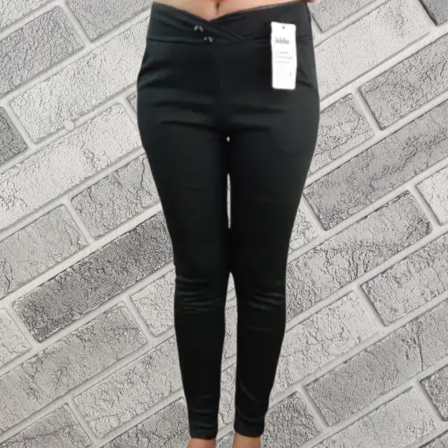 Жіночі зимові жіночі брюки на хутрі з кишенями спереду, ґудзик, Jujube чорні розмір L, 30032198