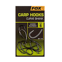 Fox Carp Hooks - Curve Shank - size 6 - Крючки классической формы курв шенк №6 (10шт),CHK233