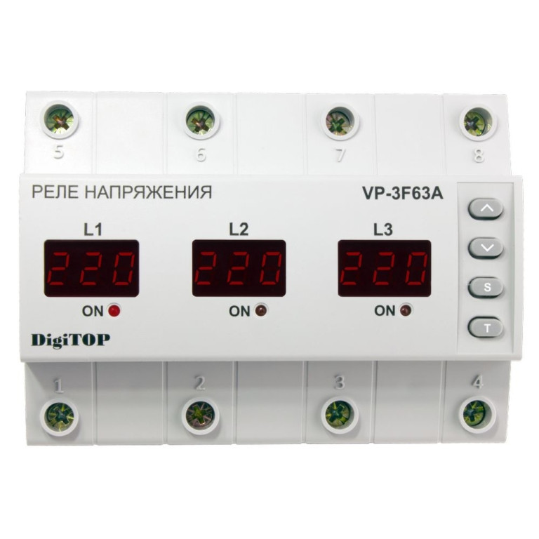 Трифазне реле напруги Vp-3F63A