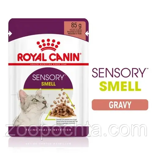 Вологий корм Royal Canin Sensory Smell (Роял Канін Сенсорі) для кішок, в соусе 85 гр 12 шт.