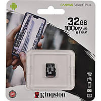 Карта памяти Kingston 32GB microSDHC Canvas Select Plus 100R A1 C10 (SDCS2/32GBSP)