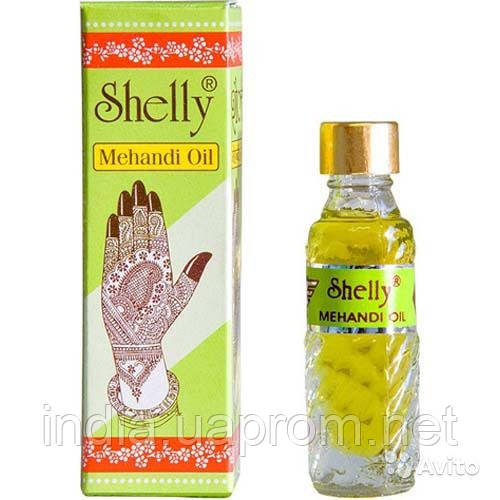 Масло для мехенди (для усиления цвета) 6 мл., Mehandi Oil Shelly, роспись по телу, биотату, Аюрведа Здесь! - фото 1 - id-p277980365