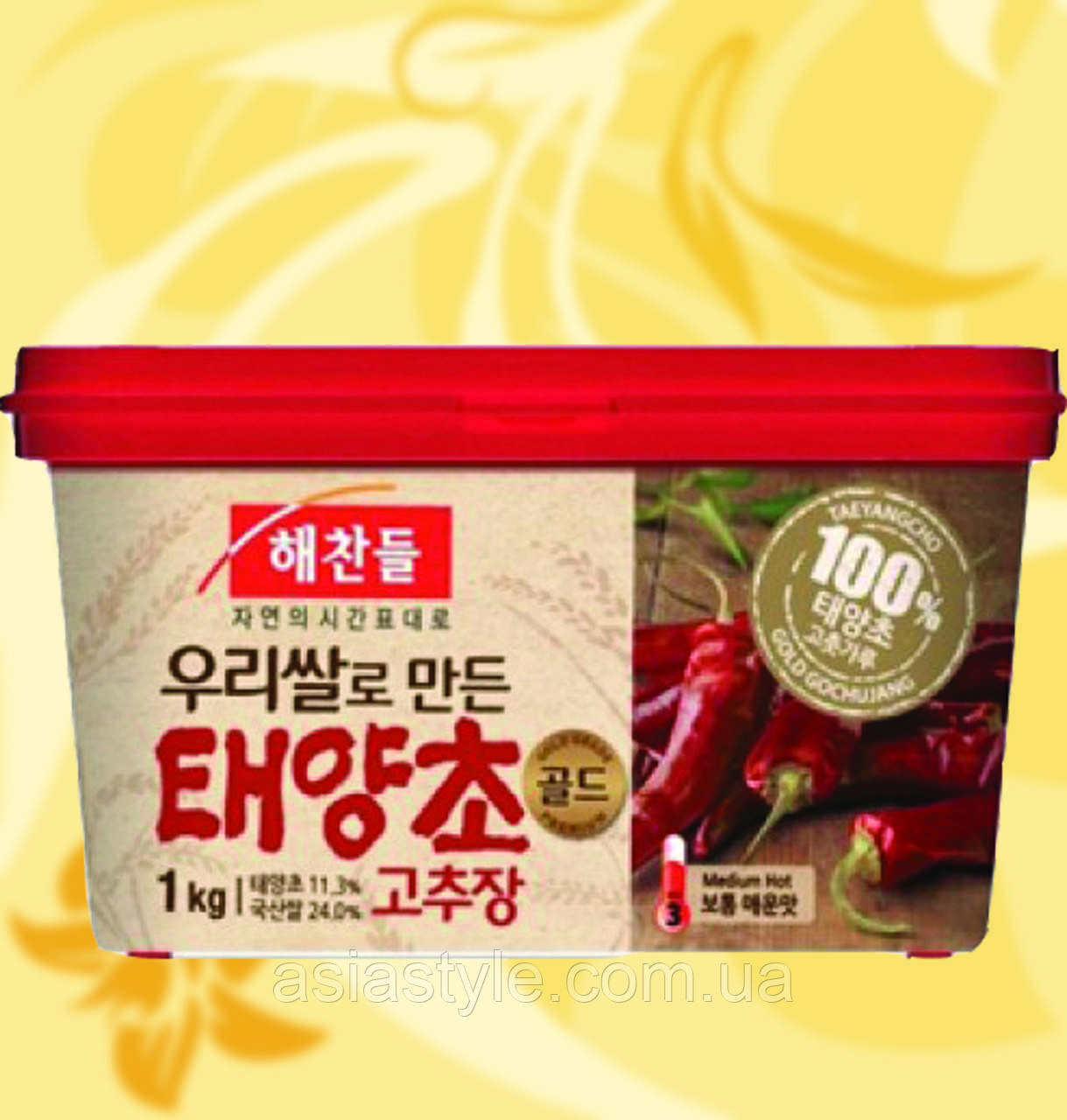 Паста з червоного перцю, Паста кочуджан, Kochujang pasta, Wonjo, 1кг, Корея, ЧЮм