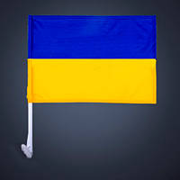 Флажок Украина на машину 21х14 см Флаг в авто с присоской (Оригинальные фото)