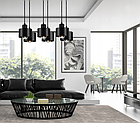 Підвісний стельовий світильник у стилі лофт Luxolar Loft Edison 382 E27 з регульованою висотою чорний, фото 9