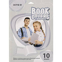 Плівка самоклеюча для книг 50х36 см 10 штук прозора Kite K20-306, 45859