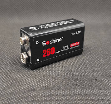 Акумулятор "крона" Soshine 9,6v 260mAh (1шт. )