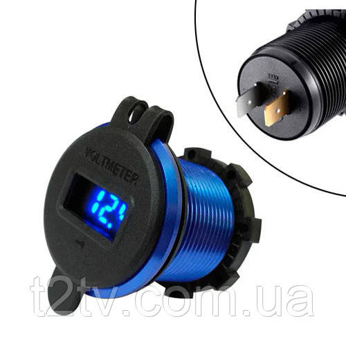 Купить Встраиваемый адаптер 2x USB QC3.0 с вольтметром 12-24В в ...