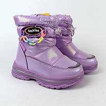 10305M Теплі бузкові дутики для дівчинки тм Tom.m розмір 23 - устілка 15 см, фото 3