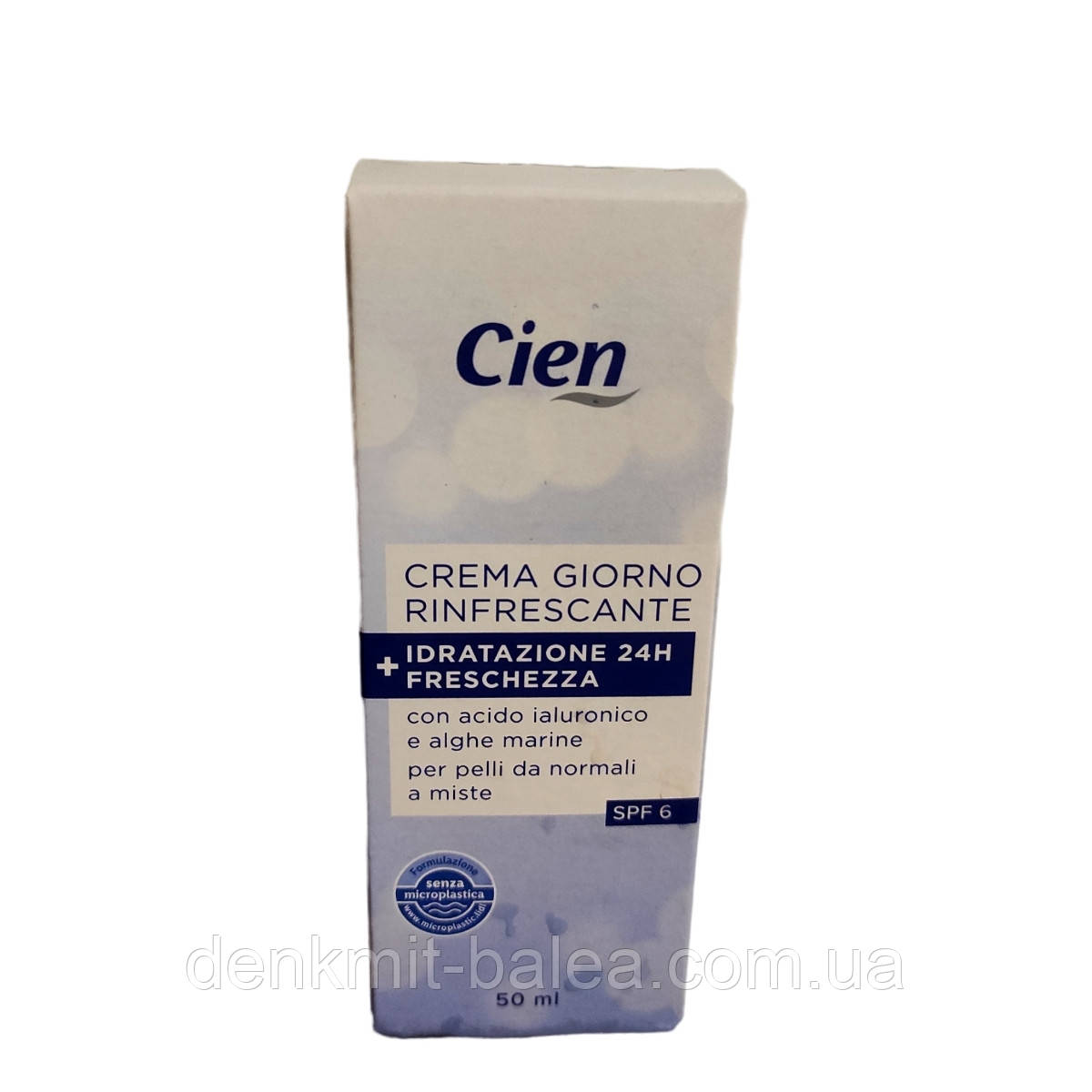Освежающий крем для нормальной кожи лица с гиалуроном Cien Giorno Rifrescante 24h 50 мл. - фото 2 - id-p241716993