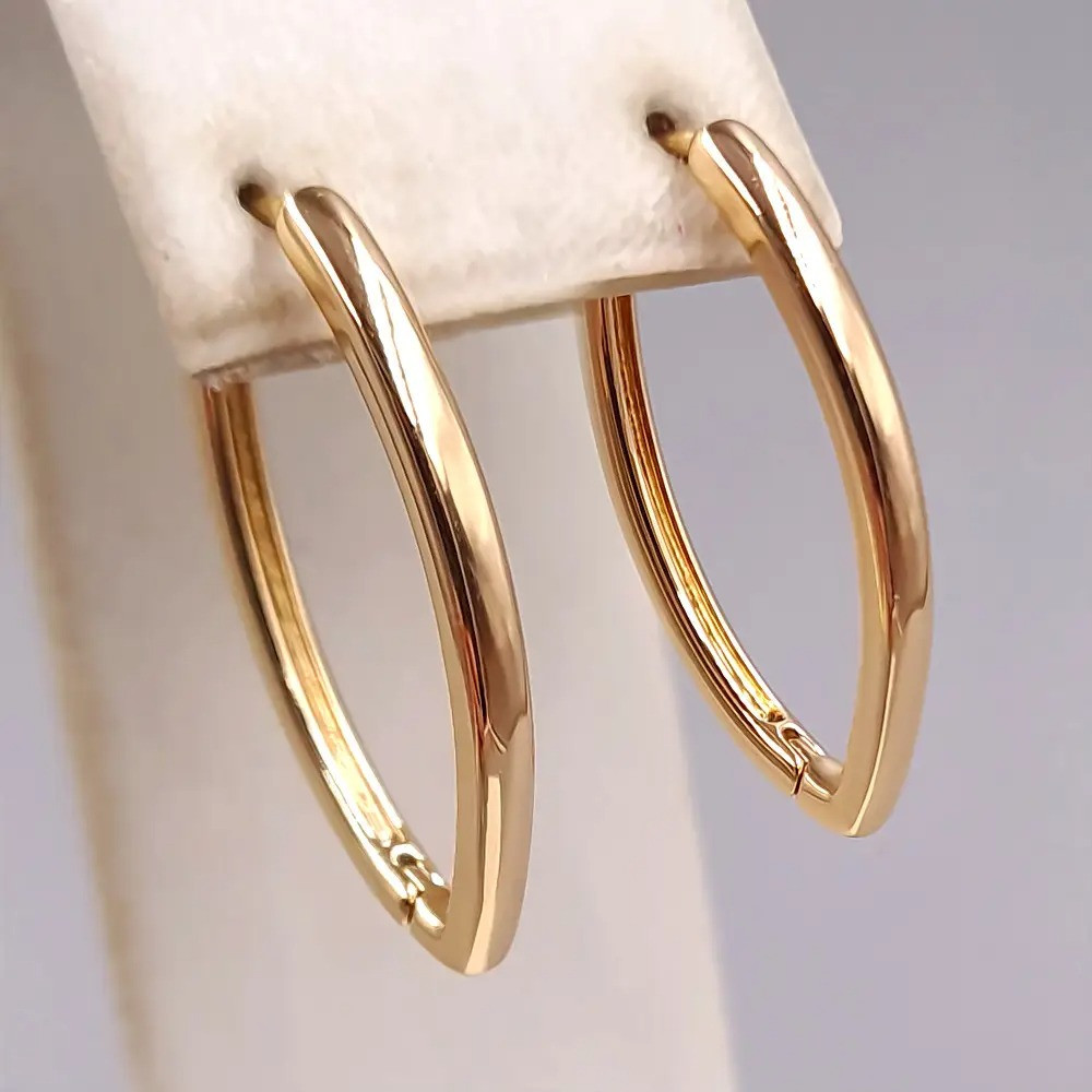 Сережки (1 пара) Xuping. Довжина: 28 мм. Ширина: 3 мм., фото 1