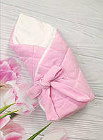 Конверт одеяло на выписку, в кроватку, в коляску, на махре, MOON розовый