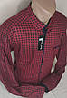 Сорочка чоловіча Paul Smith vd-0032 червоний в клітку приталені Туреччина трансформер XXL, фото 8