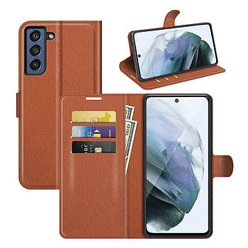 Чохол-книжка Litchie Wallet для Samsung Galaxy S22 Plus Brown