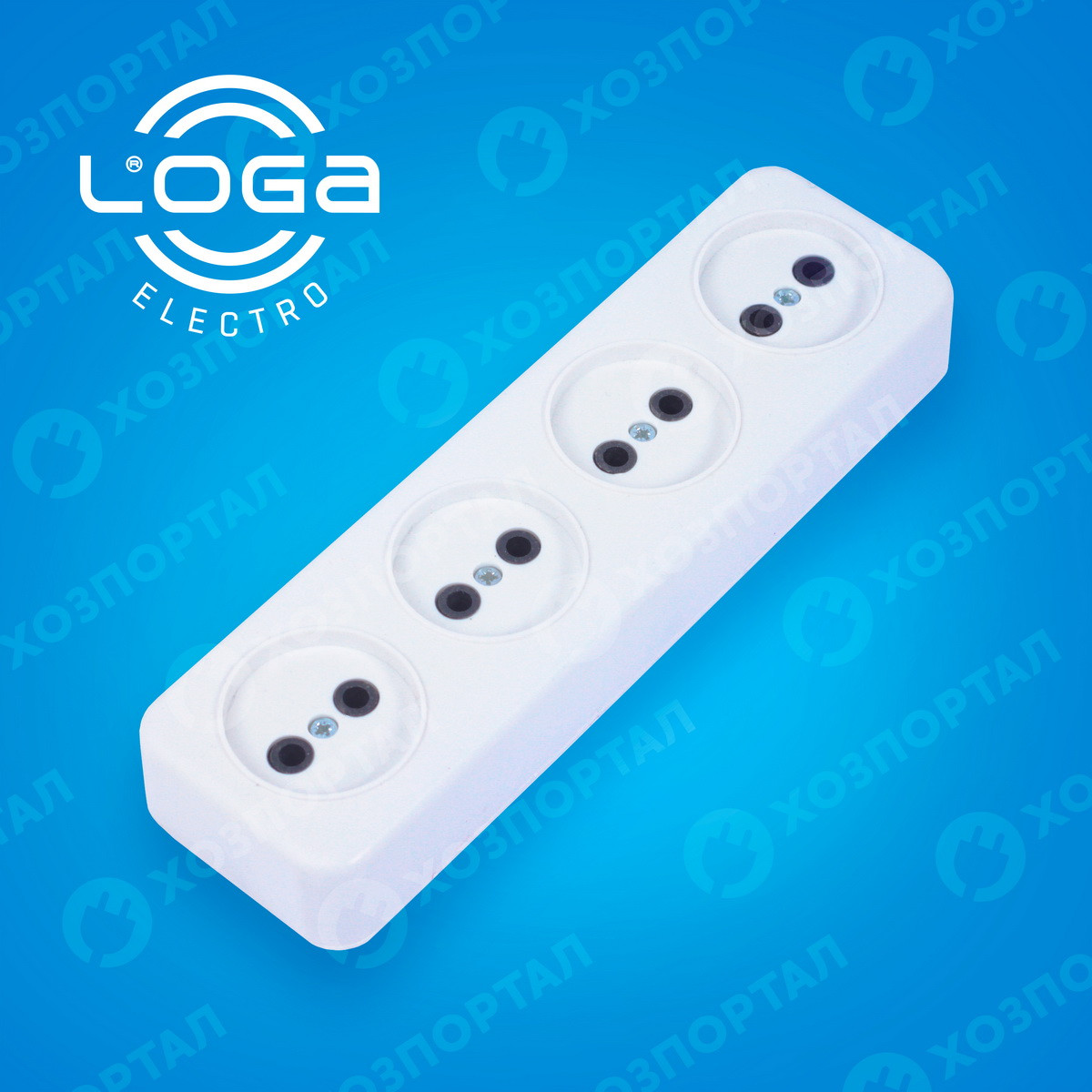 Колодка електрична на 4 розетки АБС 10А 250В Харків, фото 1