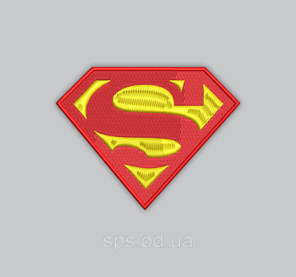 Шеврон "Superman" Супермен висота 8 см (Термін виготовлення під замовлення 21-34 дні)