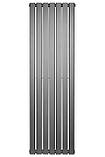 Вертикальний дизайнерський радіатор опалення ARTTIDESIGN Livorno II 7/1800/476 сірий матовий, фото 5