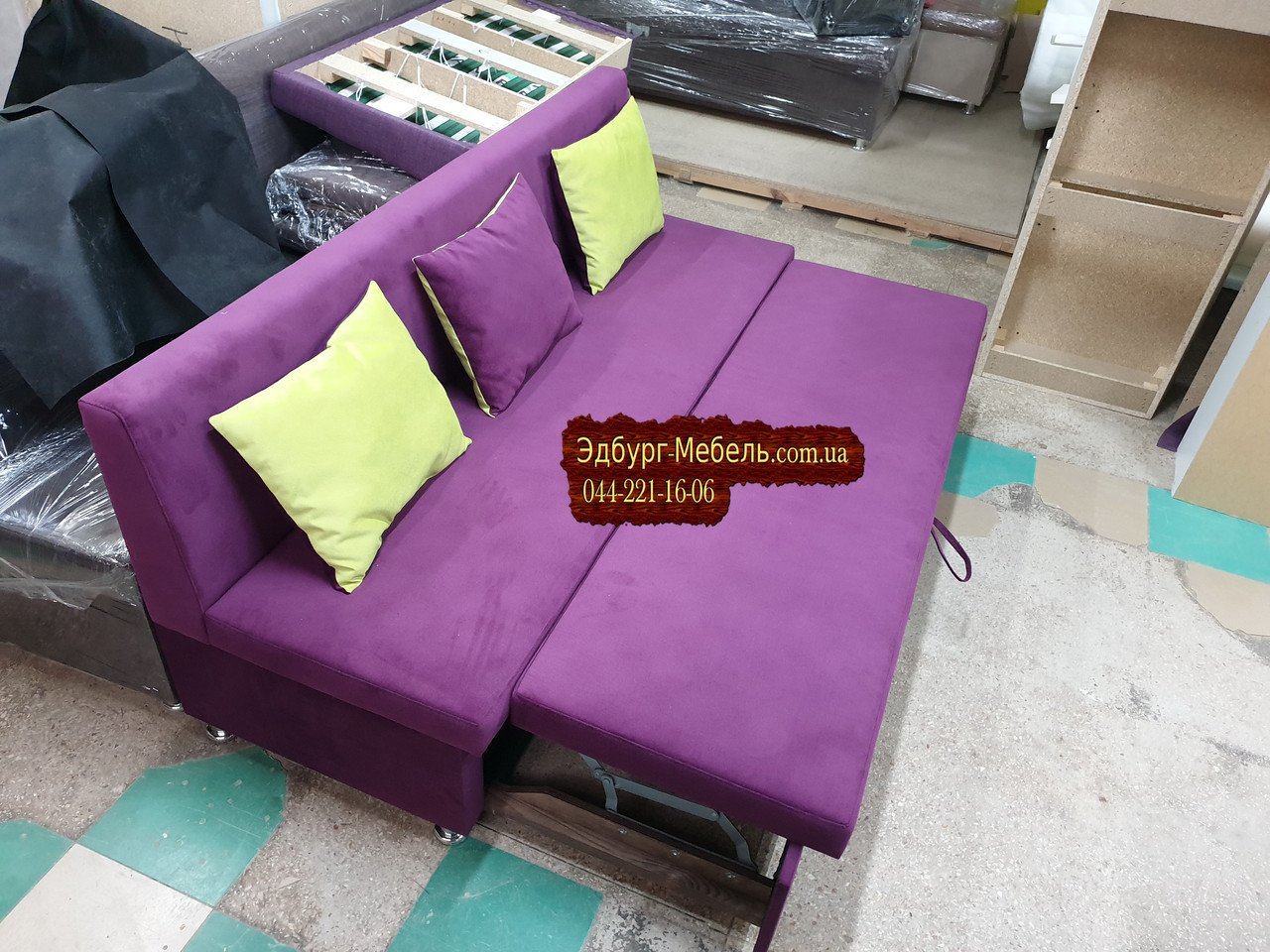 Диван Квадро зі спальним місцем 1800х650х900мм, фото 1