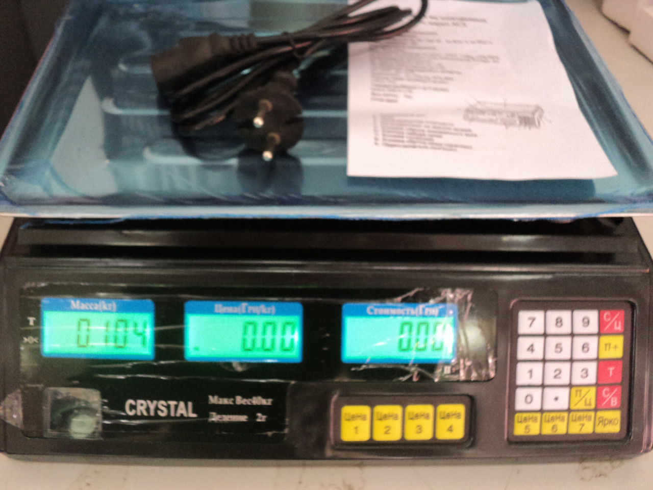 Электронные весы Crystal до 40 кг аккумулятор 6 В - фото 2 - id-p277565272