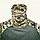 Гольф із довгим коміром 100% Бавовна - Олива/Піксель, фото 2