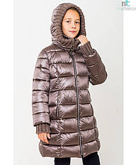 Пальто дитяче зимове на дівчинку з дов'язом Олівія Розміри 122,128,
