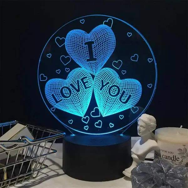 Нічник світильник Creative 3D I love you