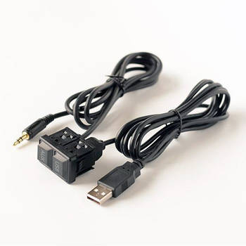 Подовжувач кабель AUX + USB 1.5 м для автомобільної магнітоли mp3 адаптера порт панель провід в машину аукс юсб