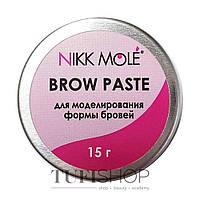 Паста для бровей Brow Paste NIKK MOLE для моделированной формы бровей,белая 15 г