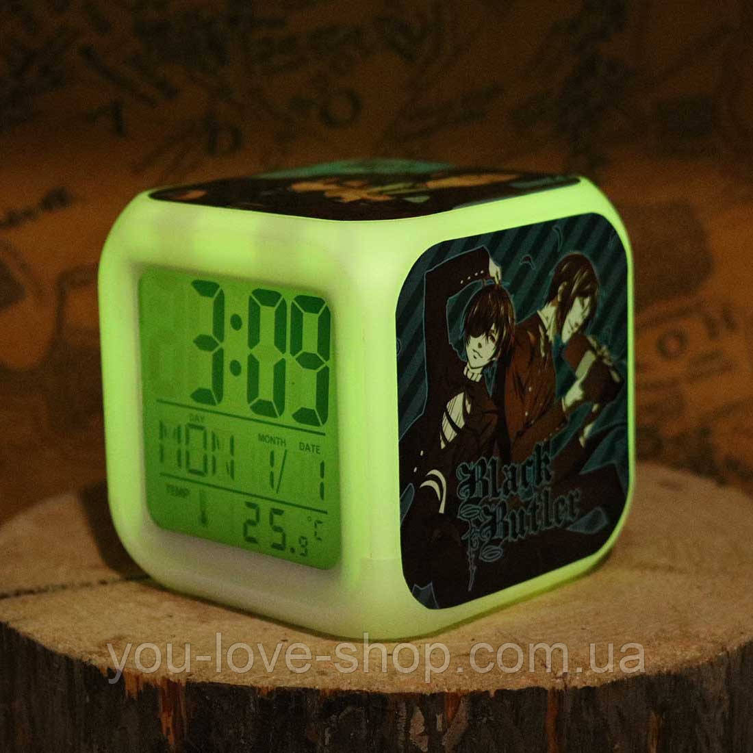 Настільний годинник Темний дворецький "Kiss to Skull" / Black Butler, фото 1