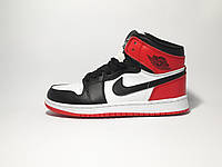 Женские / детские кроссовки Nike Air Jordan 1 Retro Winter High Black Red