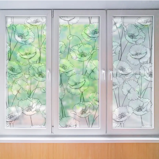 Матова захисна плівка на скло вікно Великі Маки ПВХ наклейка під піскоструй 1 пог.м захист вікон