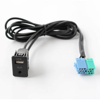 USB AUX панель і кабель для магнітол Hyundai KIA ISO 20-Pin юсб аукс адаптер порт Sportage Cerato Elantra та інших