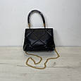 Сумка мішечок з ручкою прикрашена заклепками А08-1852 Чорна, фото 6