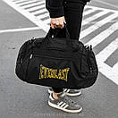 Спортивна сумкаEverlast TLS yellow (дорожня) чорна тканинна для тренувань та поїздок на 36 літрів Еверласт, фото 3