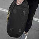 Спортивна сумкаEverlast TLS yellow (дорожня) чорна тканинна для тренувань та поїздок на 36 літрів Еверласт, фото 6