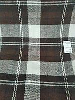 Вовняний Плед VLADI (Влади) з новозеландської вовни "Ельф" 140х200 рис.2 клітина терракот-корич полуторний