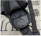 Новий стиль Барсетка сумка-слінг на груди нейлон тканина для через плече Унісекс ОПТ, фото 9