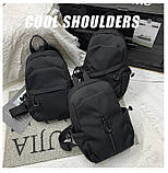 Новий стиль Барсетка сумка-слінг на груди нейлон тканина для через плече Унісекс ОПТ, фото 10