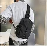 Новий стиль Барсетка сумка-слінг на груди нейлон тканина для через плече Унісекс ОПТ, фото 2