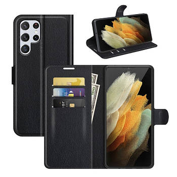 Чохол-книжка Litchie Wallet для Samsung Galaxy S22 Ultra Black