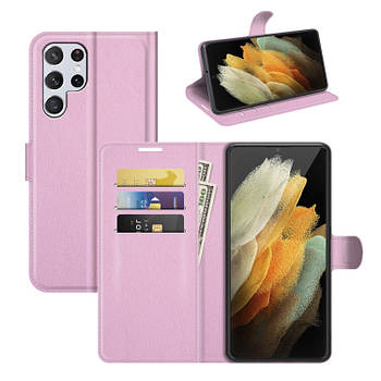 Чохол-книжка Litchie Wallet для Samsung Galaxy S22 Ultra Light Pink