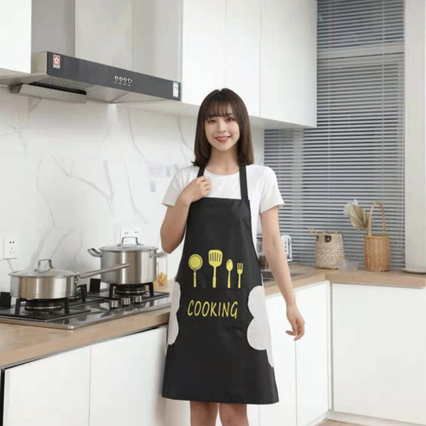 Переднік для кухні з рушниками та кишенею Cooking Szkoy чорний