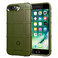 Противоударный чехол бампер Shield для iphone 7 8 Plus зеленый резиновый
