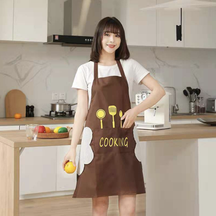 Фартух кухонний із рушниками та кишенею Cooking Szkoy шоколадний